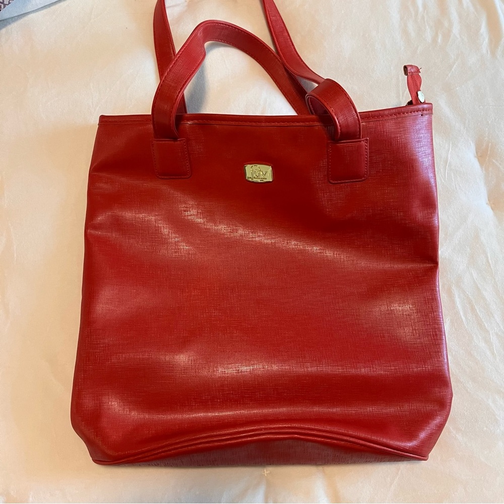 Joy Mangano Red tote EUC
